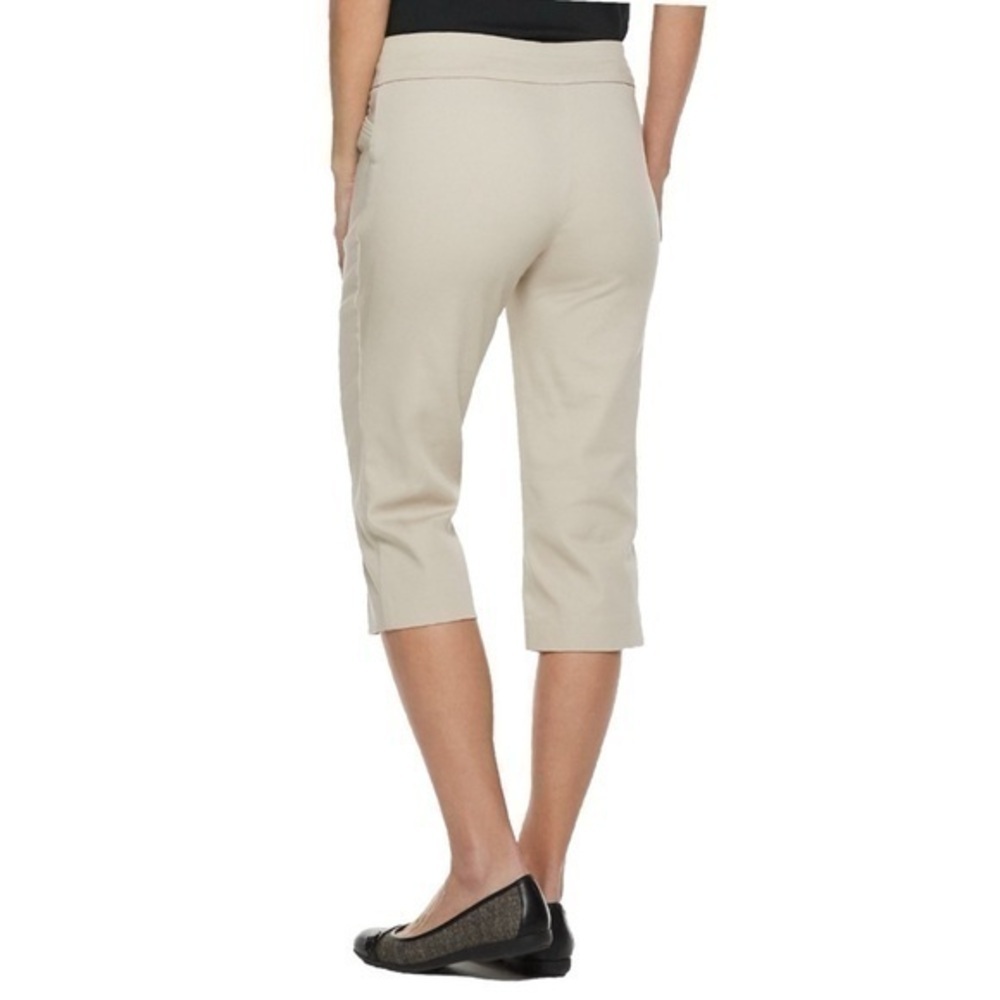 NWT Croft & Barrow Capri Pants Effortless Stretch Comfort Waistband Slimming 24W
